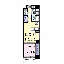 ヴェルデ八田 1LDKの間取図画像