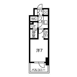 エスリード今池ルミナス 1Kの間取図画像