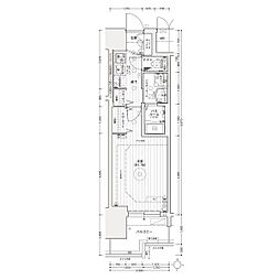 エステムコート名古屋ライブゲート 1Kの間取図画像