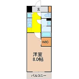 エスリード車道 桜通 1Kの間取図画像