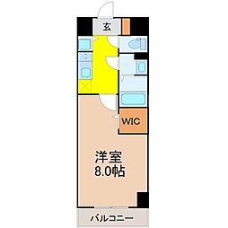 エスリード車道 桜通 1Kの間取図画像