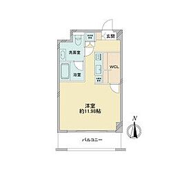 エルブ浄心 1Kの間取図画像