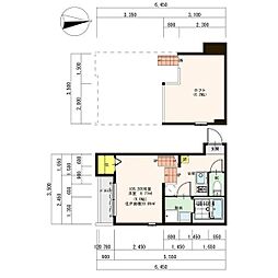 ハーモニーテラス大杉町3 1Kの間取図画像