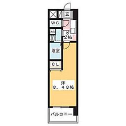 マリオン千代田 1Kの間取図画像