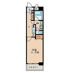 Enchante泉 1Kの間取図画像