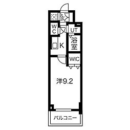 エスリード今池ルミナス 1Kの間取図画像