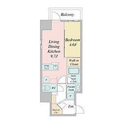 ブランシエスタ金山北 1LDKの間取図画像
