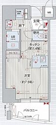 プレサンス覚王山D-Style2 ワンルームの間取図画像