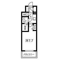 エスリード葵桜通り 1Kの間取図画像