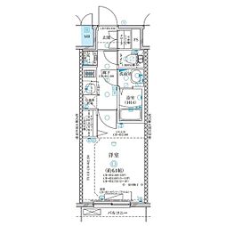 ディアレイシャス名古屋太閤通 1Kの間取図画像