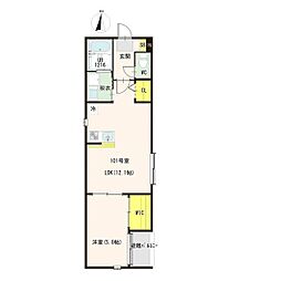 仮称)菊園町四丁目 1LDKの間取図画像