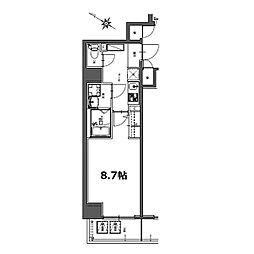 S-RESIDENCE神宮西駅前ascent 1Kの間取図画像