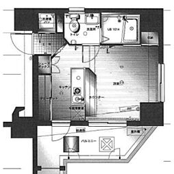 サヴォイバルビゾン ワンルームの間取図画像