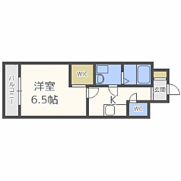 ウェルブライト博多 1Kの間取図画像