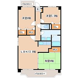 グランドゥール・祥雲 3LDKの間取図画像