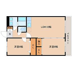 リベルコート21 2LDKの間取図画像