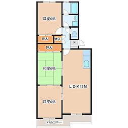 シティハイツ萩尾 3LDKの間取図画像