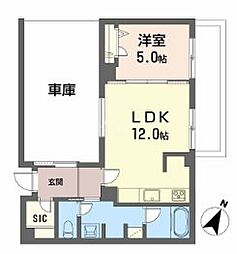シャーメゾン上大利レジデンス 1LDKの間取図画像