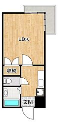シャローム.S 1Kの間取図画像
