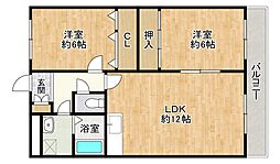 リベルコート21 2LDKの間取図画像