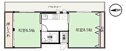 エクセレントプラザ湯河原三番館 2Kの間取図画像
