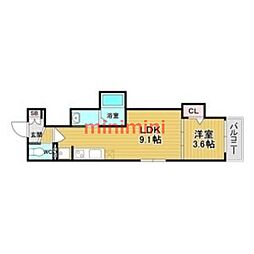 GRAND FORT 1LDKの間取図画像