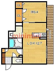 Kapole 1LDKの間取図画像
