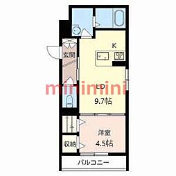 ピアヴィレッジ 1LDKの間取図画像