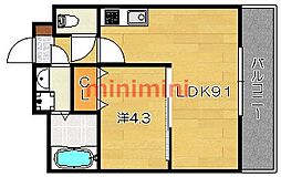 メゾンプレジール 1LDKの間取図画像
