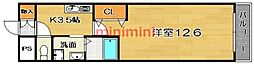 マイルドマンション3 1Kの間取図画像