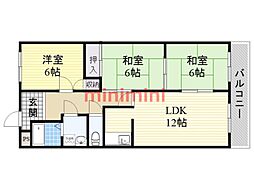 リヴェール郡 3LDKの間取図画像