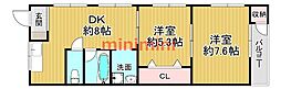 ラ・フィーネ 2DKの間取図画像