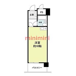 ミストラル川園 ワンルームの間取図画像