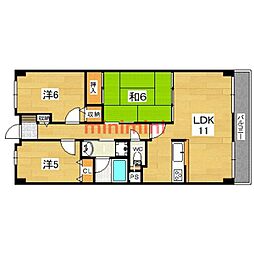 サワン東太田 3LDKの間取図画像