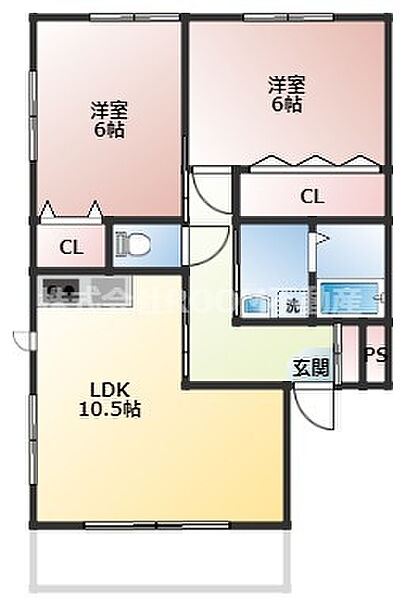 末吉大丸マンション ｜鹿児島県曽於市末吉町諏訪方(賃貸マンション2LDK・3階・59.57㎡)の写真 その3