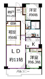 T’s garden府中 3階3SLDKの間取り
