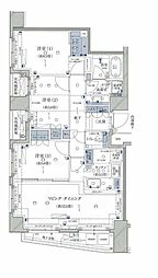 クラッシィハウス国立 9階3LDKの間取り