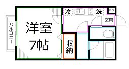 アズキャビンズ 1Kの間取図画像