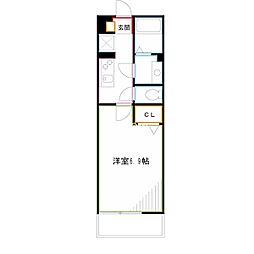 リブリ・アヴニール 1Kの間取図画像