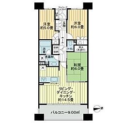 メルローズスクエア武蔵小金井 3LDKの間取図画像