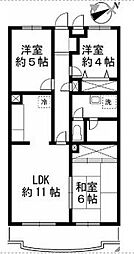 ベルヴィル小金井 3LDKの間取図画像