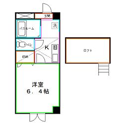 アット・イース 1Kの間取図画像