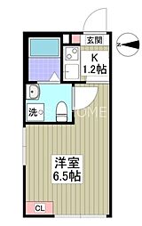Celeste KOGANE 1Kの間取図画像