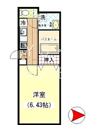 ラピス武蔵小金井 1Kの間取図画像