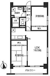 ソル・ビエント 2LDKの間取図画像