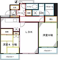 ヘリオス378国分寺 2LDKの間取図画像