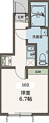 Agrande Nishi-Kokubunji 1Kの間取図画像