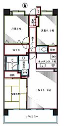 クレストフォルム武蔵野ガーデンコート 3LDKの間取図画像