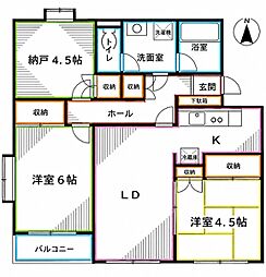 ヘリオス378国分寺 3LDKの間取図画像