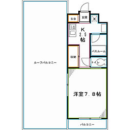 アメニティコウヤマ第15ガーデン 1Kの間取図画像